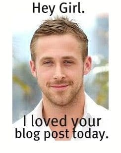 Oh, why... *blushing* Thank you, Ryan Gosling! :D