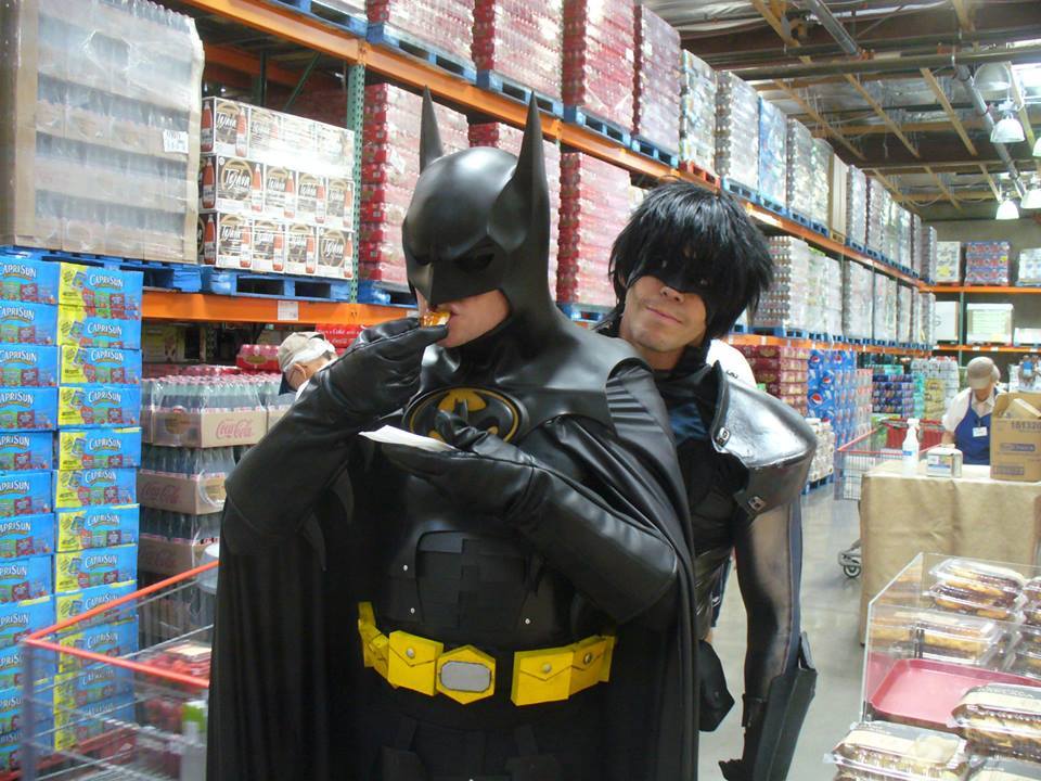 Even Batman likes free samples.